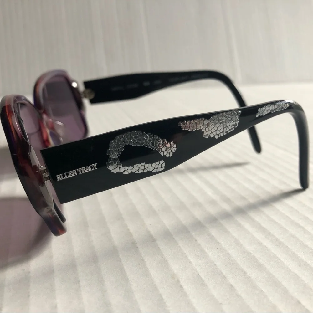 Ellen Tracy Lima eyeglasses‎ soft rectangular frame 58016L. 135mm eggplant